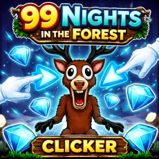 Play Merge 99 Nights in the Forest: Clicker game